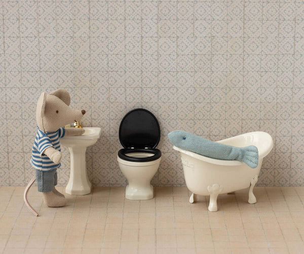 Maileg, WC, Mouse - Off White