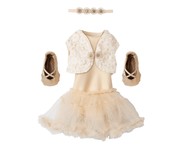 Maileg, Size 3 Ballet Suit & Skirt Cream
