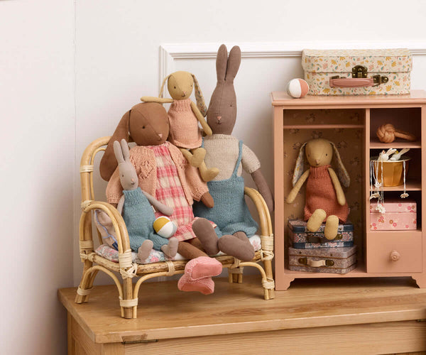 Maileg, Bunny, Size 1 - Cream Yellow - Knitted Dress