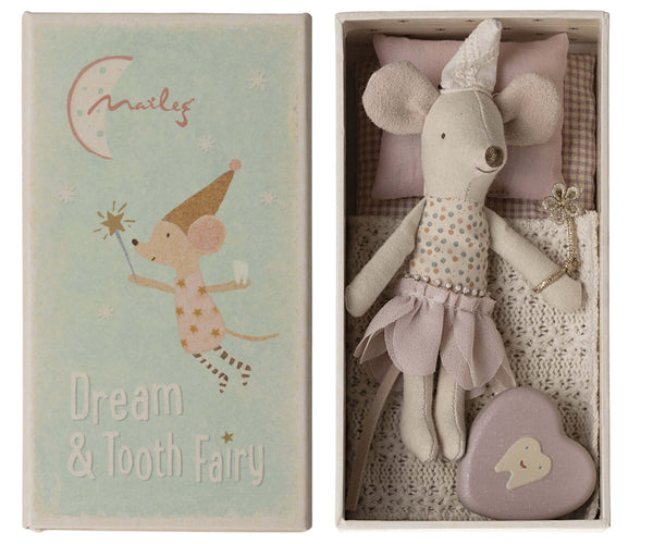 Maileg, Tooth Fairy Mouse, Little Sister in Matchbox