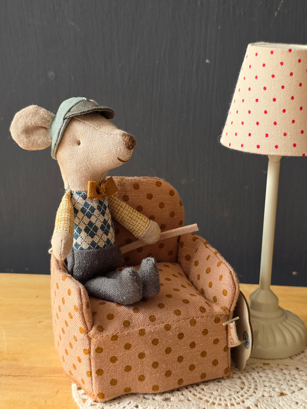 Maileg, Folding Chair, Mouse - Dots