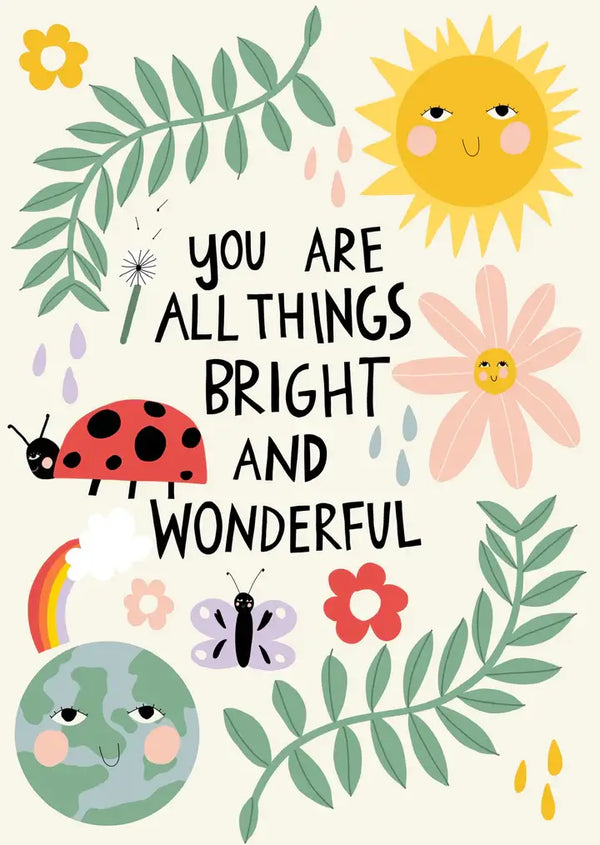 Abel and the Label, Bright and Wonderful Positive - Print Unframed