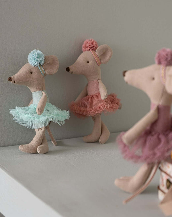 Maileg, Ballerina Mouse, Little Sister - Rose