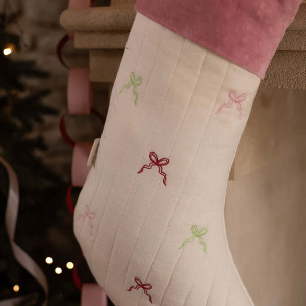 Avery Row, Christmas Stocking - Bows