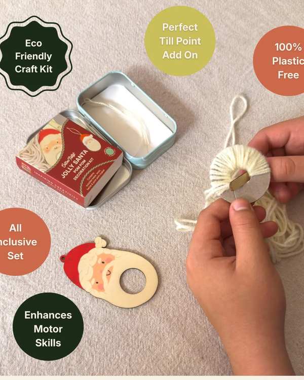 Cotton Twist, Make Your Own Pom Pom Santa Decoration Kit
