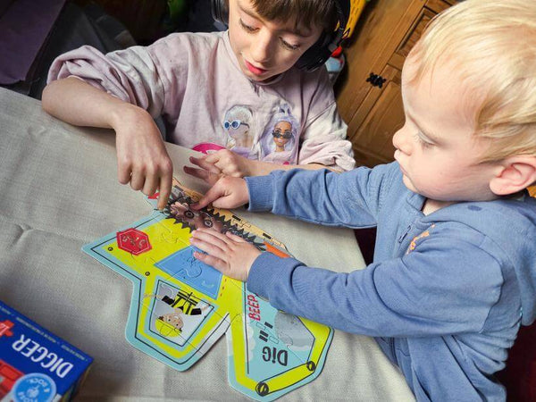 Floss and Rock, Construction Shaped Jigsaw - (12 Piece)