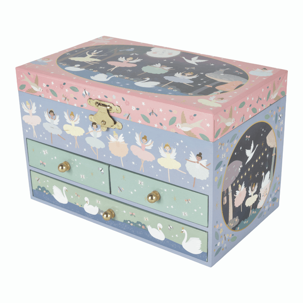 Floss and Rock, Musical Jewellery Box with 3 Drawers