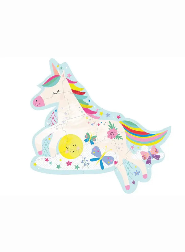 Floss and Rock, Rainbow Unicorn Shaped Jigsaw - (12 Piece)