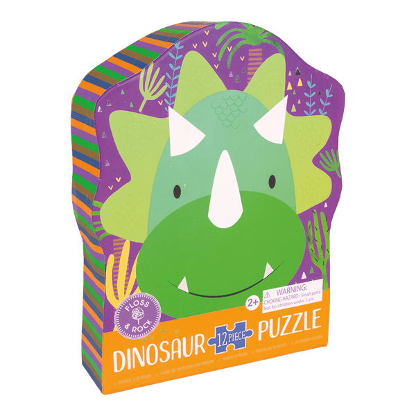 Floss and Rock,  Dinosaur Shaped Jigsaw (12 Piece)
