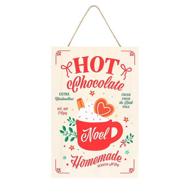Homemade Hot Chocolate Christmas Hanging Sign