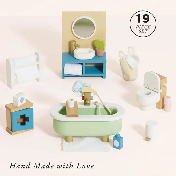 Le Van, Wooden Dolls House Bathroom Furniture