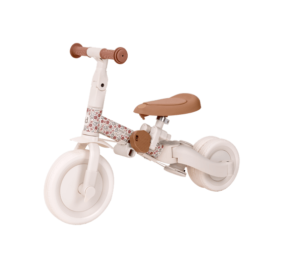Little Dutch, 4 in 1 Tricycle with Push Bar Sunny Flower