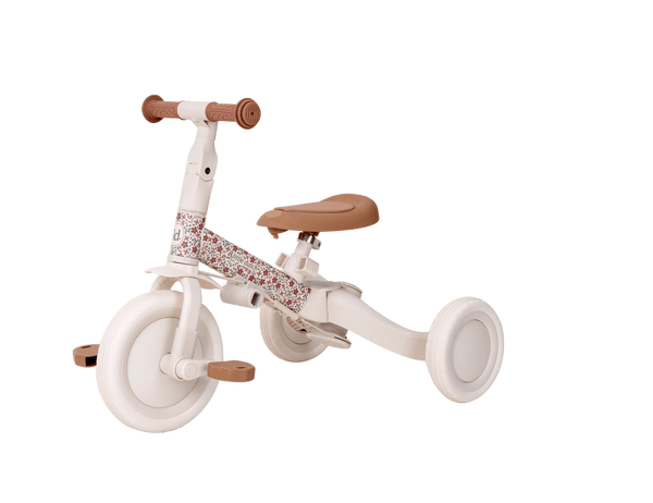 Little Dutch, 4 in 1 Tricycle with Push Bar Sunny Flower