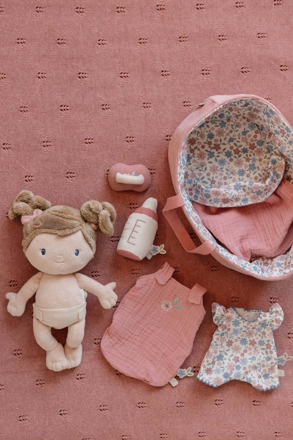 Little Dutch, Baby Doll in Basket Rosa