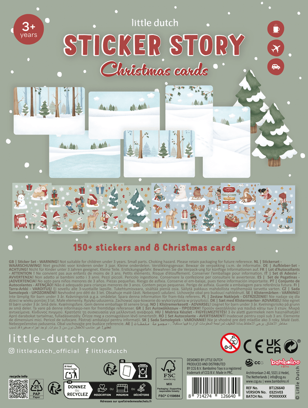 Little Dutch, Christmas Sticker Story Book