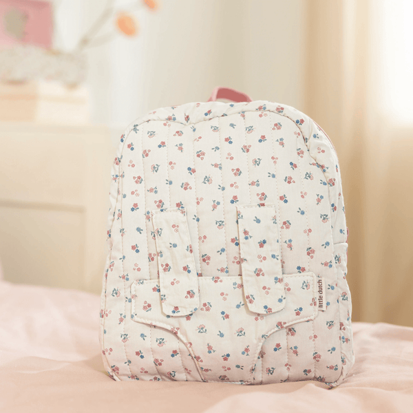 Little Dutch, Doll Carrier in soft pink with floral pattern, perfect for carrying dolls or teddies on adventures.