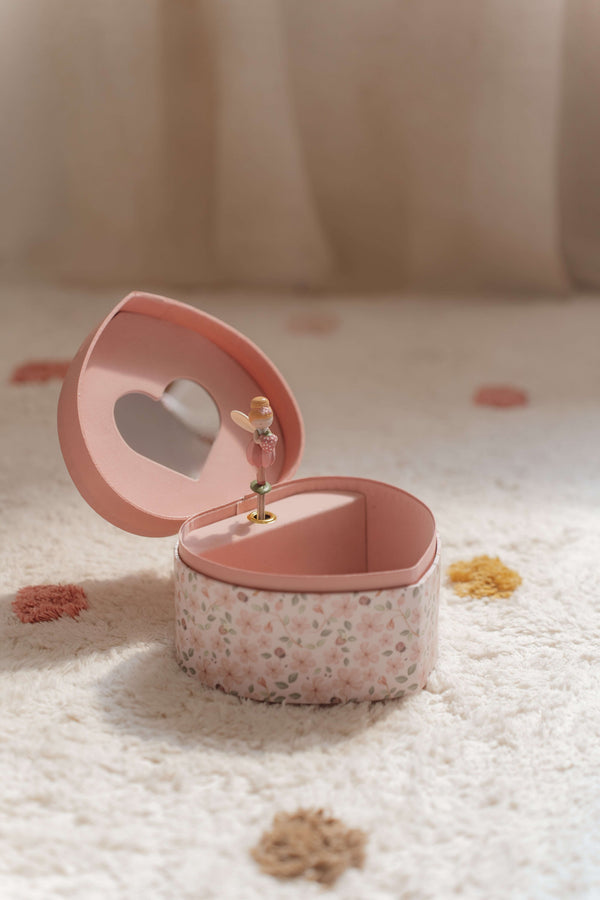 Little Dutch, Jewellery Box - Fairy Garden with a twirling ballerina fairy in a heart-shaped container.