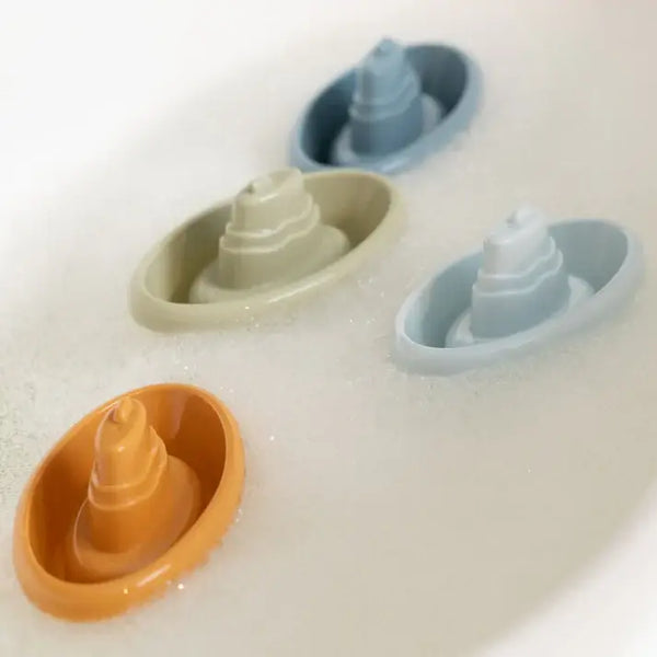 Little Dutch, Stackable Bath Boats - Blue