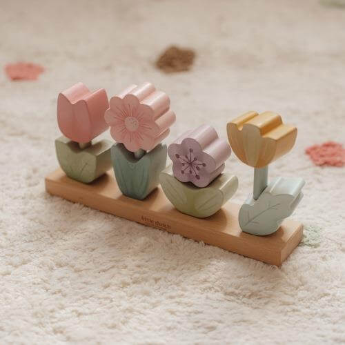 Little Dutch, Stacking Puzzle Flowers - Fairy Garden