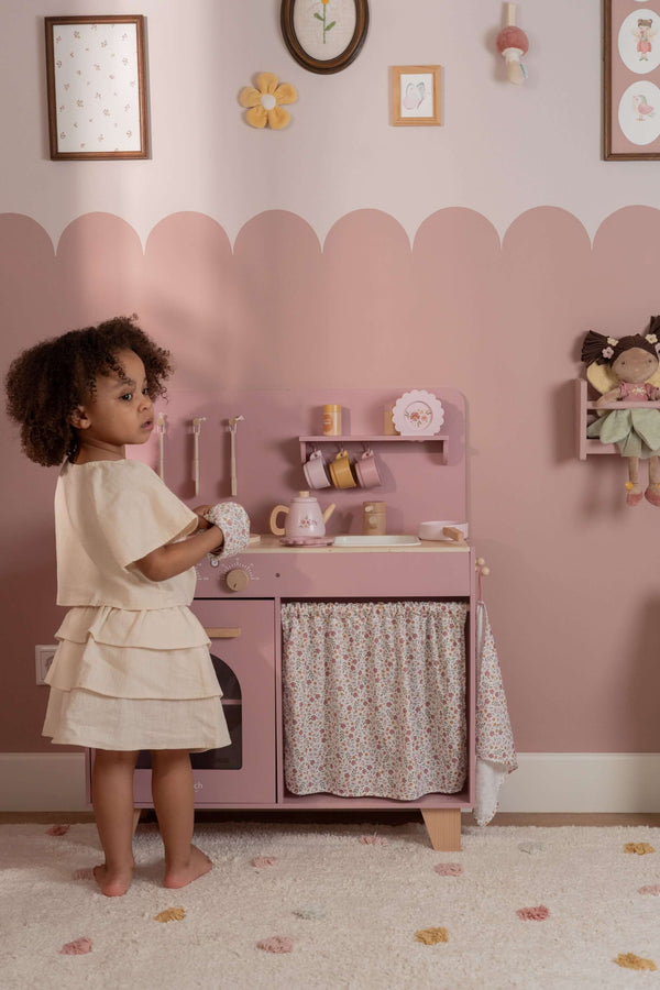 Little Dutch, Wooden Play Kitchen Pink FSC (Limited Edition)