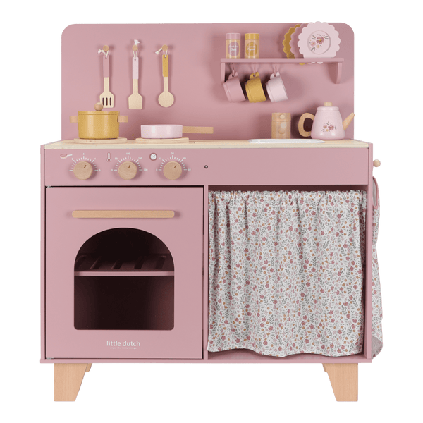 Little Dutch, Wooden Play Kitchen Pink FSC (Limited Edition)