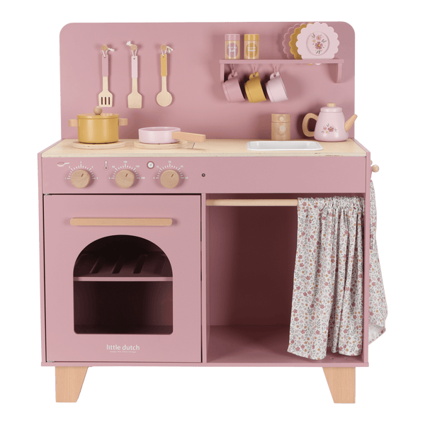 Little Dutch, Wooden Play Kitchen Pink FSC (Limited Edition)