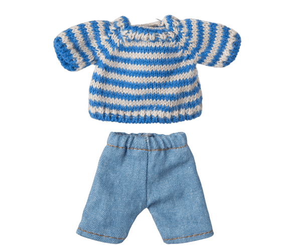 Maileg,  Knitted Sweater & Pants, Big Brother Mouse