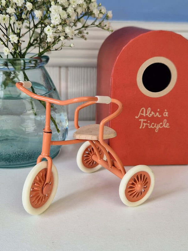 Maileg, Abri à tricycle, Mouse - Coral