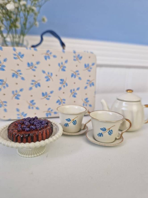 Maileg, Afternoon Treat, Mouse Size - Blue Madelaine