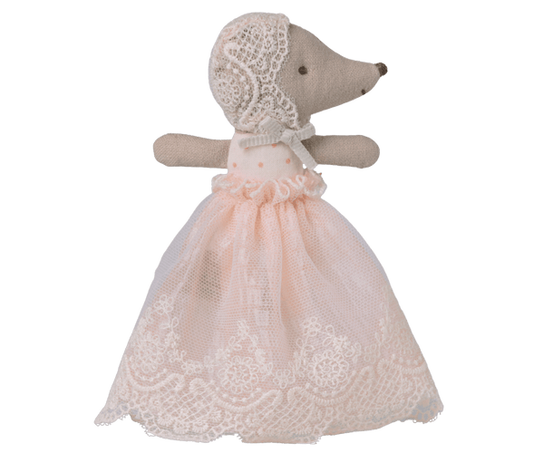 Maileg, Baby Mouse in Gown - Powder