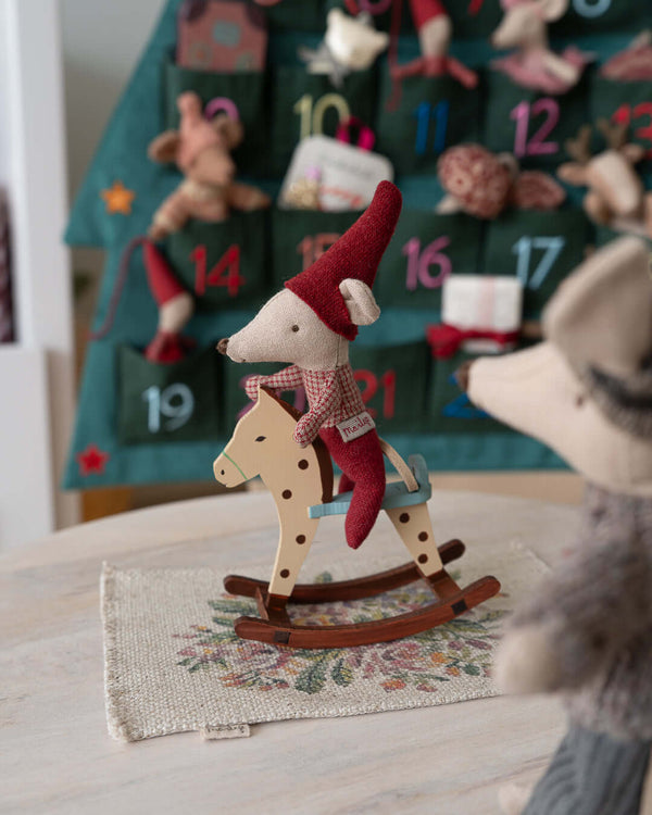 Maileg, Rocking Horse, Mouse - Spotted