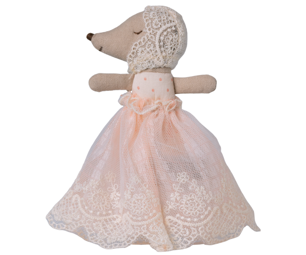 PRE-ORDER Maileg, Baby Mouse in Gown - Powder **Due Late June**