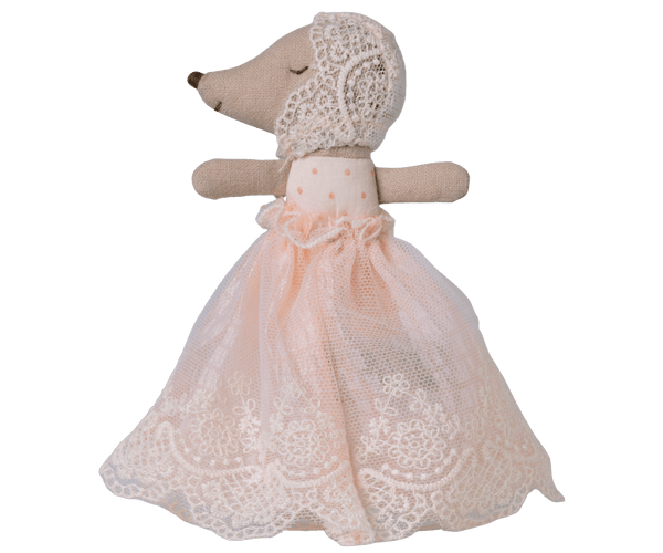 Maileg, Baby Mouse in Gown - Powder