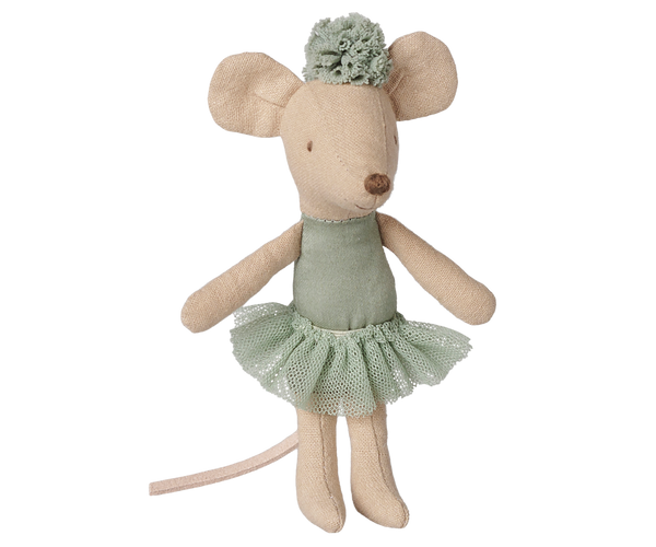 PRE-ORDER Maileg, Ballerina Mouse, Little Sister - Vintage Mint **DUE OCT**