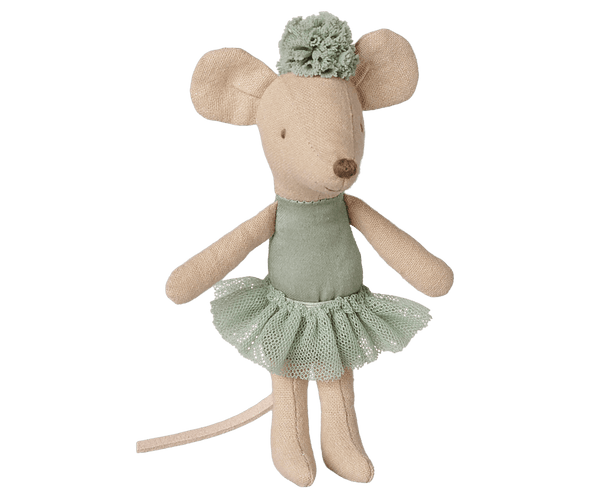 PRE-ORDER Maileg, Ballerina Mouse, Little Sister - Vintage Mint **DUE OCT**
