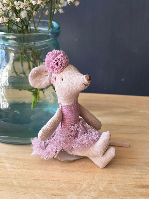 Maileg, Ballerina Mouse, Little Sister - Heather