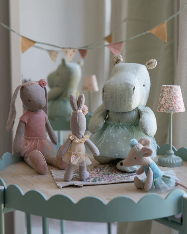 Maileg, Safari Friends, Hippo w. Tutu, Small - Mint