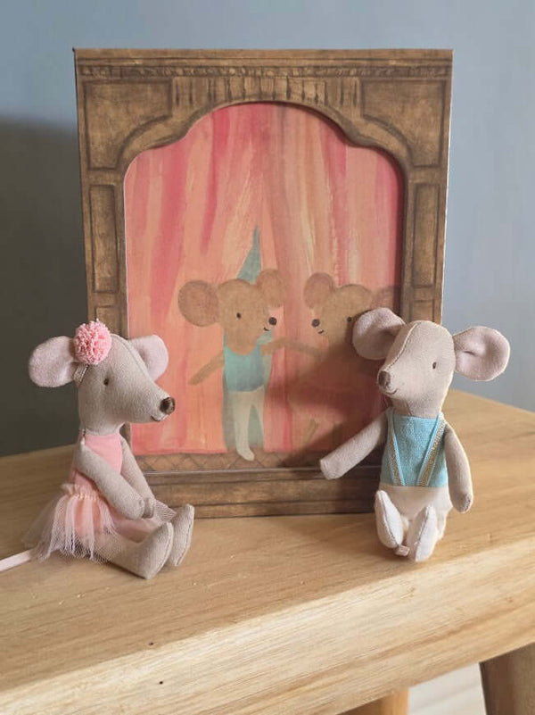 Maileg, Ballet Mice in Dance Studio, Little Sister & Brother