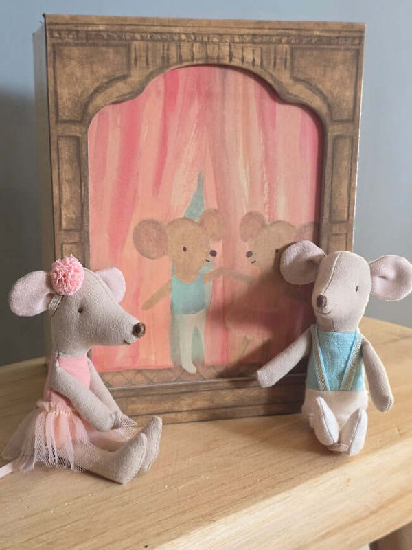 Maileg, Ballet Mice in Dance Studio, Little Sister & Brother