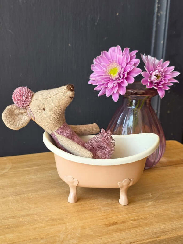 Maileg, Bathtub, Mouse - Rose
