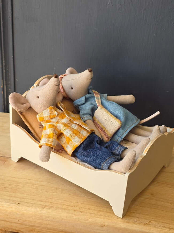 Maileg, Bed, Mouse - Off White