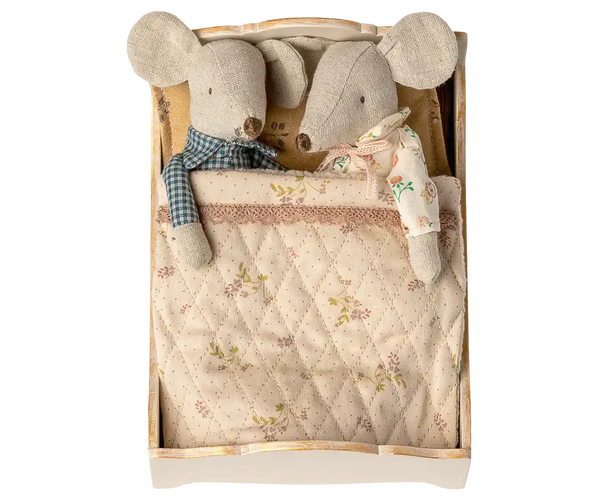 Maileg, Bed, Mouse - Off White