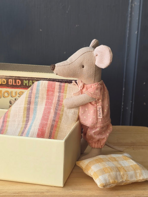 Maileg, Big Sister Mouse in Matchbox