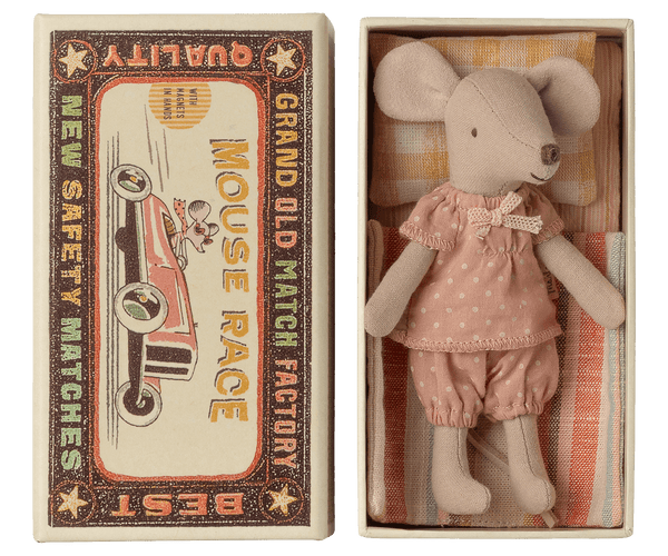Maileg, Big Sister Mouse in Matchbox