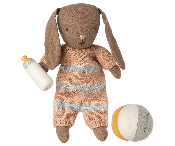 *PRE-ORDER* Maileg, Bunny Set, Micro - Brown - Dusty Rose (DUE NOV)
