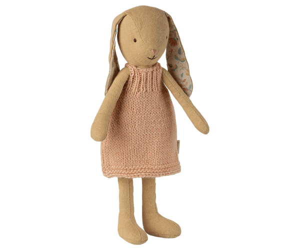 Maileg, Bunny, Size 1 - Cream Yellow - Knitted Dress