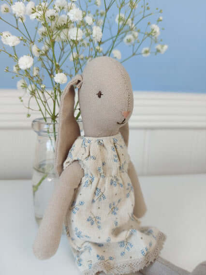 Maileg, Size 1 Blue Floral Dress