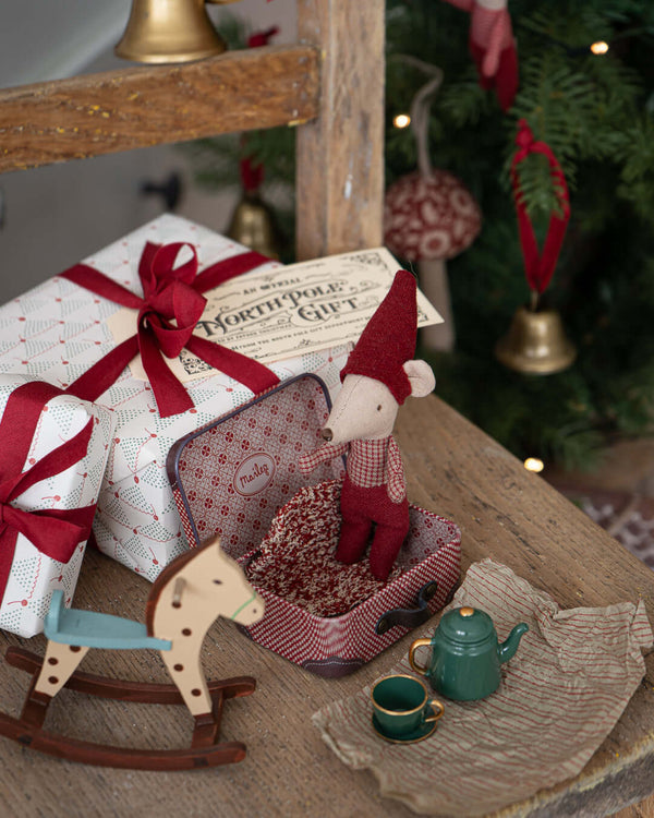 Maileg, Christmas Mouse, Baby in Suitcase