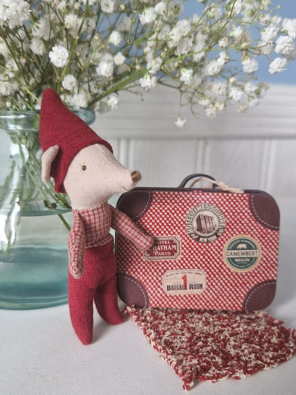 Maileg, Christmas Mouse, Baby in Suitcase