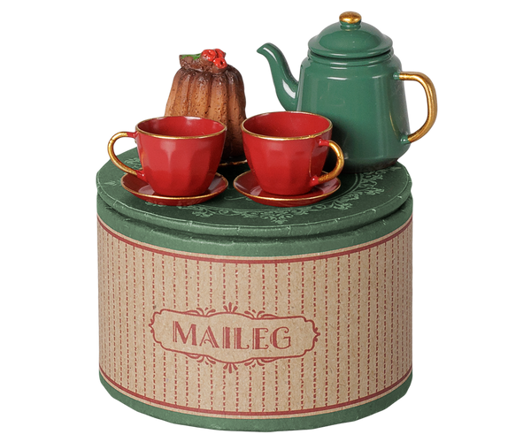 PRE-ORDER Maileg, Christmas Tea Party, Mouse - Red/Green **DUE
